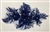 APL-BED-128-ROYALBLUE-3D. Beaded Applique - 3D on Net. - Royal Blue with Crystals - 12" x 7" - Each $5