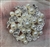 BRO-RHS-440-SILVERCRYSTALPEARL.  Silver Metal -  Clear Crystal with Pearl Rhinestone Brooch