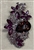 BRO-RHS-443-SILVERFUCHSIAPURPLE.  Silver Metal -  Fuchsia and Purple Crystal Rhinestone Brooch