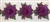 FLR-TRM-103-PURPLE. Flower Trim - Exquisite Live Colors with Raised 3-Dimensional Flowers - PURPLE - Price Per Yard: $7. 4.5 Inch Wide