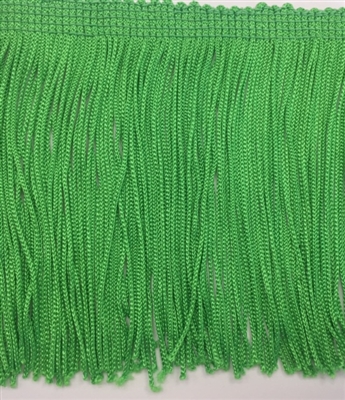 FRI-RAY-104STR-APPLE GREEN. 4 INCH Stretch Rayon Fringe - Apple Green