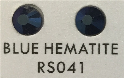 Premium Hot Fix Rhinestone - Blue Hematite