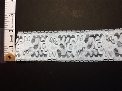LST-REG-206-WHITE. STRETCH LACE 2 INCH WIDE