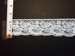 LST-REG-211-WHITE3.  STRETCH LACE 2 INCH WIDE