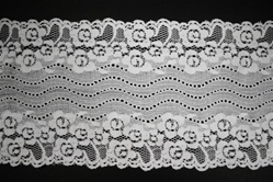 LST-REG-613-WHITE.  6.0"-wide Stretch Lace