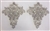 RHS-APL-004-SILVER. Sew-On Clear Crystal Rhinestone Applique for Bridal Gown - 8 x 9 Inches - Sold separately. Made with high quality clear crystals sewn on a white fabric mesh.
