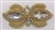 RHS-APL-1504-GOLD. CRYSTAL RHINESTONE APPLIQUE WITH CLEAR STONES AND GOLD BEADS- 2 X 4 INCHES