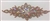 RHS-APL-422-ROSE.  Hot Fix / Sew-On Crystal Rhinestone Applique - AB and Rose Crystals - 9 inch X 3 inch