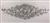 RHS-APL-921-SILVER.   Hot-Fix and Sew-On Clear Crystal Rhinestone Applique - With Pearls, Silver Beads and Clear Crystals - 6 x 2 Inches