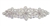 RHS-APL-107-AB.  Glue-On / Sew-On AB Crystal Rhinestone Applique - Silver Metal Backing - 2.75 inch X 9 Inch