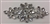 RHS-APL-M124-SILVER. Clear Rhinestones on Silver Metal Applique. 6 x 3 Inches