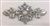 RHS-APL-M130-SILVER. Glue-On Sew-On Clear Crystal Rhinestones on Silver Metal Applique - 5.5 x 2.5 Inches. Can be Used for Making Belts, Sashes, Head-Bands, Party Dresses and Costumes.