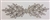 RHS-APL-M219-SILVER. Glue-On or Sew-On Clear Crystal Rhinestones on Silver Metal Applique - 9 x 3 Inches. Can be Used for Making Belts, Sashes, Head-Bands, Party Dresses and Costumes.