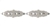RHS-TRM-1500-SILVER.  CRYSTAL RHINESTONE TRIM - 2.25 INCHES WIDE - REPEAT LENGTH 7 INCHES