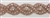 RHS-TRM-1570-ROSEGOLD.  ROSEGOLD CRYSTAL RHINESTONE TRIM WITH TURQUOISE BEADS - 1 INCH WIDE