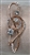 BRO-RHS-435-GOLDCRYSTALMUSIC. Rose Gold Metal - Clear Crystal Rhinestone Brooch - Music Pin
