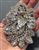 BRO-RHS-455-SILVERCRYSTAL. Silver Clear Crystal Rhinestone Brooch - 5" X 3"
