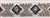 CHN-RHS-048-SILVERBLACK.  Clear Crystal and Black Rhinestones on Silver Metal Chain - 5/8 Inch Wide