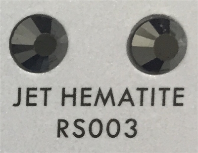 Low-Lead Machine Cut (MC) Hot Fix Rhinestone - Jet Hematite