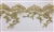 LNS-BBE-174-GOLD - EMBROIDERED BRIDAL LACE ON TULLE - GOLD  - 3"