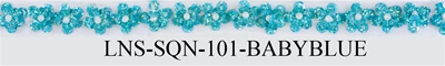 LNS-SQN-101.  1/2"-wide Sequins Lace ( Non-Stretch)