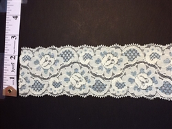 LST-REG-201-WHITE.  STRETCH LACE 2 INCH WIDE