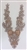 RHS-APL-032-ROSEGOLD. Clear Rhinestone Applique with RosGold Beads V-Neck Style - Hot Fix (Iron-On). 11 x 4.5 Inches