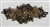 RHS-APL-888-GOLD.  Sew-On / Glue-On Colorado Topaz Crystal Rhinestone Applique - Gold Beads On a Black Mesh - 9.5 x 4 Inches