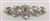 RHS-APL-927-SILVER. Hot-Fix and Sew-On Clear Crystal Rhinestone Applique - With Pearls, Silver Beads and Clear Crystals - 4 x 1.5 Inches. Can be Used for Making Belts, Sashes, Head-Bands, Party Dresses and Costumes.
