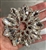 RHS-APL-M063-CLEAR.  Rhinestone Appliques on Metal - Clear Crystal on Silver Metal - 3.5" Diameter