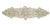 RHS-APL-107-GOLD.  Glue-On / Sew-On Clear Crystal Rhinestone Applique - Gold Metal Backing - 2.75 inch X 9 Inch
