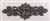 RHS-APL-M127-BLACK. Glue-On Sew-On Black Crystal Rhinestones on Black Metal Applique - 6.5 x 2.2 Inches. Can be Used for Making Belts, Sashes, Head-Bands, Party Dresses and Costumes.