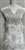 RHS-BOD-W080-CLEARWHTE. Clear Crystal Rhinestone Bodice with Clear Beads and White Feathers on a Shear White Tulle- 15" x 27"