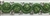 RHS-TRM-1152A-GREEN.  GREEN AND CRYSTAL RHINESTONE TRIM - WITH GREEN BEADS- 1.5 INCH WIDE