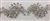 RHS-TRM-1804-SILVER.  Hot-Fix, Sew-On Rhinestone Trim - Clear Crystal Rhinestones - 2 Inch Wide - 11 Pieces in a Yard
