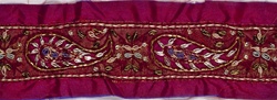 TRM-IND-144.  2.5"-wide Handmade Indian Zari Silk