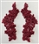 APL-BED-107-BURGUNDY-PAIR. Beaded Applique - Burgundy - 9.5 x 3 Inch - A Pair
