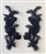 APL-BED-108-NAVY-PAIR. Beaded Applique - Navy - 9 x 3 Inch - A Pair