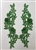APL-BED-110-GREEN-PAIR. Embroidered Applique with Gold Borders. - Green - 16" x 4"