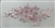 APL-BED-115-PINK.  Beaded Applique with Rhinestone and Sequin on Net.  - Pink - 16" x 7"