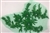 APL-BED-117-GREEN. Beaded Applique with Rhinestones on Net. - Green - 13.5" x 8" - Each $6