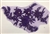 APL-BED-117-PURPLE. Beaded Applique with Rhinestones on Net. - Purple - 13.5" x 8" - Each $6