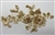 APL-BED-124-ROSEGOLDBRONZE-3D. Beaded Applique - 3D on Net. - A Mixture of Rose Gold and Bronze with Matt Gold Sequins - 11" x 6"
