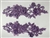 APL-BED-126-LILAC-3D-PAIR. Beaded Applique - 3D on Net. - Lilac with Sequins -and Beads 11" x 5" - Pair
