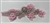 APL-BED-127-PINK-3D. Beaded Applique - 3D on Net. - Pink with Sequins, Beads, and Pearls 11" x 5" - Each $12