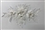 APL-BED-128-WHITE-3D. Beaded Applique - 3D on Net. - White with Crystals - 12" x 7" - Each $5