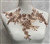 APL-BED-129-ROSEGOLD-3D.   Beaded Applique - 3D on Net. - Rose-Gold with Sequins - 12" x 7"