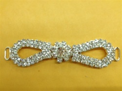 BKL-RHS-010.  Crystal Rhinestone Buckle - 3.75 x 0.75 Inch