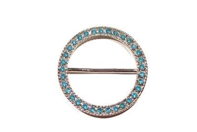 BKL-RHS-135-blue.  RHINESTONE BUCKLE