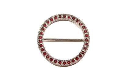 BKL-RHS-135-red.  RHINESTONE BUCKLE
